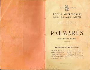 ECOLE MUNICIPALE DES BEAUX ARTS D ORAN-PALMARES 1934 1935